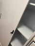 凱美曼衣柜加厚臥室陽臺鋼制推拉衣櫥簡約鐵藝金屬帶鎖儲物柜子 長117cm三門對開頂柜 整裝 曬單實拍圖