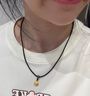 老廟黃金吊墜黃財神足金圓牌項鏈男女同款送女友老婆七夕情人節(jié)禮物 足金黃財神 金珠約2.13g 曬單實拍圖