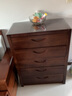 中偉（ZHONGWEI）實(shí)木橡木五斗柜家用臥室客廳收納柜電視柜簡(jiǎn)約抽屜儲物柜 胡桃色 曬單實(shí)拍圖