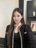 一克拉莫桑鉆石項(xiàng)鏈925足銀女生鎖骨鏈雪花吊墜生日禮物送女友 曬單實(shí)拍圖
