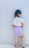 巴布豆女童裙褲2025夏季新款兒童涼感速干運動(dòng)服中大童網(wǎng)球甜美風(fēng)童裝 紫 愛(ài)小麗硅膠印XS_Q1 160 曬單實(shí)拍圖