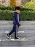 G.DUCKKIDS小黃鴨童裝男童秋裝套裝2025新款中大兒童帥氣男孩春秋運(yùn)動兩件套 織帶藏青色【春秋】 150 建議11~12歲【140-150cm】c 曬單實拍圖