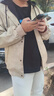POUM潮牌連帽皮衣外套男士春秋款高級感痞帥休閑夾克2885杏色XL 曬單實拍圖