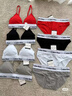 Calvin Klein內(nèi)衣【七夕禮盒明星同款摩登引力帶】女士ck無(wú)鋼圈三角文胸QF5650 UB1-太空黑 M 曬單實(shí)拍圖