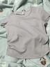 森馬（Semir）短袖t恤女短款修身圓領(lǐng)內(nèi)搭25夏涼感V領(lǐng)上衣109325100006 曬單實拍圖