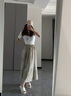 LDBE大碼扎染山本裙闊腿褲女2025新款夏季寬松高腰垂感休閑褲子直筒褲 深灰色 L 曬單實(shí)拍圖
