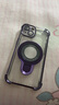 米獅【自帶鏡頭膜】蘋(píng)果15promax手機殼磁吸支架iphone15透明高級感14pro鏡頭全包13 【暗夜紫】帶鏡頭膜 氣囊防摔 高 iphone13 曬單實(shí)拍圖