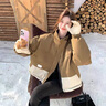 DRPR品牌女裝新品輕薄短款羽絨服女白鴨絨2025冬季立領小個子保暖外套 咖綠 S 曬單實拍圖