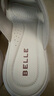 百麗（Belle）增高厚底拖鞋女2025夏季新款舒適可外穿休閑拖鞋D6K1DBT5 米白 39 (245mm) 曬單實拍圖