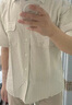 馬克華菲短袖襯衫男士夏季薄款豎條冰絲涼爽上衣男潮牌日系翻領(lǐng)休閑外套 曬單實拍圖