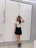 BEAUTODAY紫色德訓鞋女鞋2025新款夏季透氣休閑鞋運動鞋子女平底增高阿甘鞋 黑紫色 36 曬單實拍圖