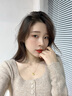愛(ài)的約定愛(ài)心黃金項(xiàng)鏈女足金999吊墜輕奢鎖骨鏈生日禮物送女友七夕情人節(jié) 愛(ài)心足金項(xiàng)鏈（配銀鏈）+配禮盒 曬單實(shí)拍圖