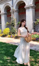 GUYN白色連衣裙女高級感2025新款夏季絕美氣質(zhì)收腰韓系薄紗仙女度假裙 白色 S 均碼 曬單實拍圖