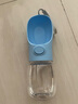 寵物便攜水杯 貓狗水壺便攜式隨行杯遛狗水瓶飲水器用品360ml 寵物便攜水杯【藍(lán)色】 曬單實(shí)拍圖