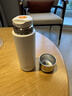 JRINKTEEA日本品牌茶水分離保溫杯男士戶(hù)外車(chē)載彈蓋燜泡茶杯316不銹鋼水杯 JK31雙蓋白色500ml+杯套 曬單實(shí)拍圖
