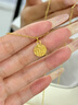 中國黃金CHINA GOLD福牌黃金項(xiàng)鏈女足金福字吊墜七夕情人節(jié)禮物送女友老婆生日實(shí)用 【京速達(dá)】足金福牌吊墜贈(zèng)S925鏈 曬單實(shí)拍圖