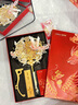 駱易家團扇新娘結婚雙面高級十里紅妝秀禾喜扇diy材料包成品 鳳凰于飛-成品（禮盒裝） 無規(guī)格 曬單實拍圖