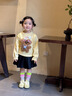 可英 GOWINBABY女童毛衣新款2025秋季小女孩休閑寬松上衣女寶可愛(ài)毛絨小熊針織衫 黃色 130 （適合身高120cm-130cm） 曬單實(shí)拍圖