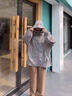 夏季冰絲連帽防曬衣服男女潮牌情侶寬松百搭戶(hù)外運(yùn)動(dòng)夾克薄款外套 灰色 冰絲皺防曬衣 XL 建議130-150斤 曬單實(shí)拍圖