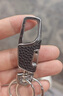 JCZS德國汽車(chē)鑰匙扣男士腰掛鑰匙扣掛件金屬鎖匙扣耐用摩托車(chē)鑰匙鏈圈 黑色輕奢皮【一按即開(kāi)】 曬單實(shí)拍圖