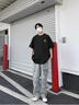 WYKZ純棉短袖t恤男夏季2025新款重磅美式潮牌情侶半袖百搭寬松體恤潮 白色 L (建議120-140斤) 曬單實拍圖