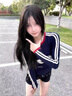 佐敘美式復(fù)古運(yùn)動舒適上衣女T恤秋季寬松長袖打底衫內(nèi)搭圓領(lǐng)百搭潮流 藏青色 M （80-100斤） 曬單實拍圖