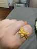 周大福金絲羽蝶蝴蝶黃金戒指女足金首飾(工費:560計價(jià))EOF1373 16號 足金 約4.70g 曬單實(shí)拍圖