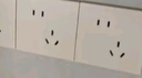 德力西（DELIXI）開關(guān)插座 啞光磨砂大板86型超薄電源開關(guān)295銀桂黃六類電腦插座 曬單實拍圖