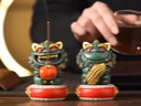 BOSSY故宮風(fēng)文創(chuàng)招財(cái)石獅子一對(duì)好事發(fā)生創(chuàng)意工藝品擺件公司個(gè)人伴手禮 好事發(fā)生一對(duì)【彩金】帶禮盒 曬單實(shí)拍圖