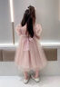 G.DUCKKIDS女童泡泡袖公主裙夏款洋氣女孩生日禮服兒童夏季蓬蓬網(wǎng)紗連衣裙 粉紅色 130 cm身高115-125體重40-45斤 曬單實(shí)拍圖
