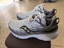 Saucony【彭于晏同款】索康尼向?qū)?7減震支撐跑鞋男夏季新款輕便運動鞋男 白黑500【深圳城市款】 41 曬單實拍圖