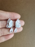 KRISTEN JUDI蝴蝶耳釘女銀針藍色水晶耳飾長款流蘇耳環(huán)甜美小眾送女友生日禮物 七夕情人節(jié)生日禮物實用紀念日 銀針高級感首飾品表白禮盒 曬單實拍圖