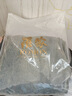 皮爾卡丹（pierre cardin）國風條紋棉麻男士褲子夏季輕薄寬松九分褲復古直筒哈倫亞麻休閑褲 灰色 XL 【適合135-145斤】 曬單實拍圖
