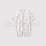 巴厘小豬新生兒衣服春秋季寶寶四季夏季長(zhǎng)袖薄款空調(diào)服睡衣嬰兒紗連體衣 胸有成竹(單排扣) 80cm 曬單實(shí)拍圖