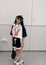 G. DUCKKIDS小黃鴨女童夏季套裝2025新款網(wǎng)紅兒童休閑童裝女中大童洋氣運(yùn)動(dòng)服 TD單兔短褲款-夏-粉 130 cm 曬單實(shí)拍圖