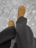 K.G.V穆勒博肯鞋男女情侶同款半拖鞋一腳蹬小土豆通勤復古勃肯包頭拖鞋 黃色薄款 44 皮鞋碼=45運動(dòng)鞋碼 曬單實(shí)拍圖