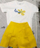 G.DUCKKIDS童裝女童夏裝套裝新款兒童套裝夏季女孩衣服洋氣中大童運(yùn)動(dòng)兩件套 黃色 140 身高130-140cm年齡9-10歲 曬單實(shí)拍圖