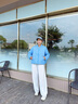 波司登（BOSIDENG）2025新款女短款90絨時尚輕暖羽絨服B250135306 風(fēng)鈴淡藍(lán)|5A05 S 160/84A 【體重約110-125斤】 曬單實(shí)拍圖