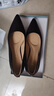 康莉（COMELY）粗跟高跟鞋女25年春羊皮時(shí)尚百搭通勤職業(yè)鞋工作鞋 黑色 37  曬單實(shí)拍圖