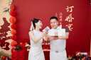 琉禮爵 訂婚全套布置 2025新款訂婚宴裝飾場(chǎng)景kt板背景墻 吾家有喜-花藝套裝 曬單實(shí)拍圖
