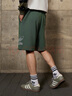 adidas adicolor復古穿搭運動(dòng)短褲男裝夏季阿迪達斯官方三葉草 氧化綠/白     XL 曬單實(shí)拍圖