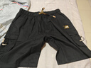 I'M DAVID工裝短褲男夏季男士休閑寬松五分褲子潮牌薄款中褲 黑色 8XL 曬單實(shí)拍圖