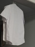 羅蒙（ROMON）【桑蠶絲免燙】短袖襯衫男士白襯衫修身襯衣商務(wù)職業(yè)男白色XL 曬單實(shí)拍圖