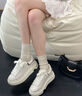 NOSSKISS國(guó)際奢侈品牌女鞋厚底水鉆小白鞋女新款休閑真皮增高時(shí)尚麥昆鞋女 白色【水鉆款】 37 曬單實(shí)拍圖