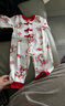 wua.wua寶寶滿月衣服春秋夏季薄款嬰兒衣服連體衣紅色中國(guó)風(fēng)周歲新生兒 紅袖飛龍?jiān)谔欤ㄋ募?0-28度） 73cm 曬單實(shí)拍圖