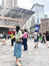 茵曼（INMAN）時尚復古開叉牛仔半身裙女2025春季高腰顯瘦舒適中長裙子 淺牛仔藍 L 曬單實拍圖