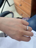s999純銀莫桑石鉆戒光面輕奢小眾戒指求婚結婚鉆戒送男女友 10分光面戒指 閉口（下單備注圈口） 曬單實(shí)拍圖