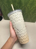 星巴克（Starbucks）杯子 經(jīng)典系列保溫吸管杯 高顏值大容量 便攜隨行水杯 男女士送禮 漸變款不銹鋼吸管杯591ml 曬單實拍圖