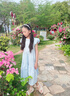 旻勝 女童法式連衣裙小飛袖高級感公主裙氣質(zhì)簡約韓系蛋糕裙生日禮物 藍(lán)色150碼【135-145cm/61-71斤】 曬單實(shí)拍圖