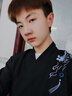 稻橙漢服男原創(chuàng)繡花交領馬面裙公子古裝武俠風男學生書生班服表演服 云黑/上衣+裙子 XL 曬單實拍圖